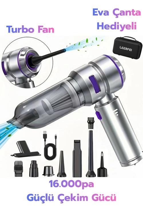 Leerfei Lf-6122 4'ü 1 Arada El Süpürgesi | 16000PA Güçlü Çekim | Fırçasız Motor | Araba, Ev ve Ofis 