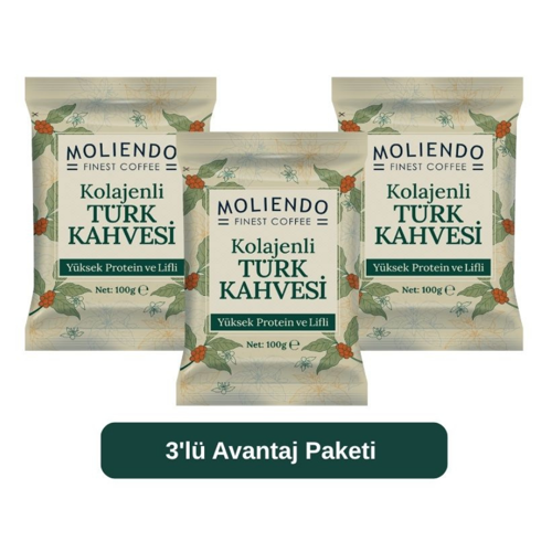 Moliendo Kolajenli Türk Kahvesi 100 g 3'lü Avantaj Paketi
