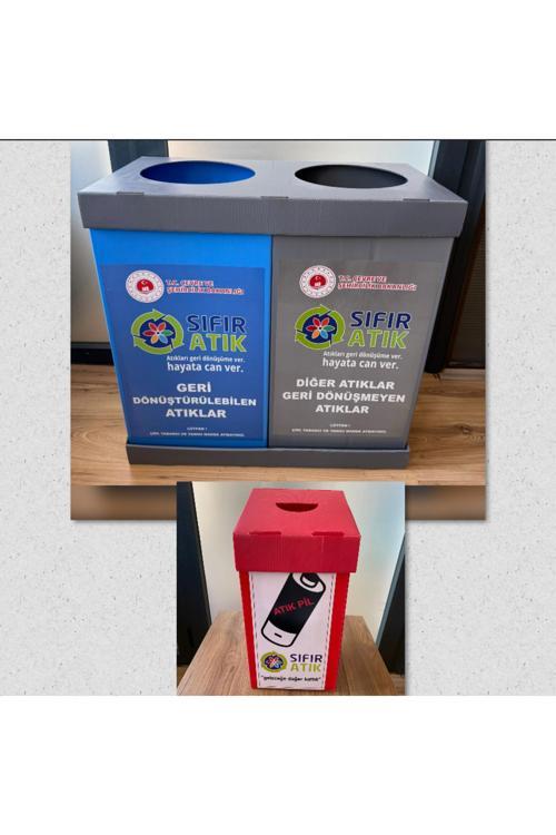 Pp 2Li Sıfır Atık Kutusu Ve Pil Atık Kutusu