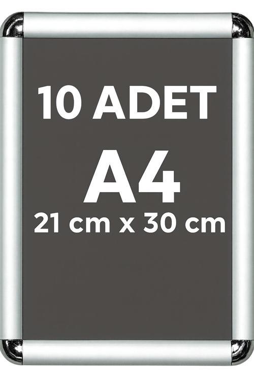 10 Adet A4 Eko Seri Çerçeve Rondo Köşe Aç Kapa Açılır Kapanır
