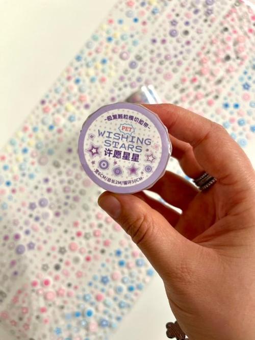 Yıldız Temalı Tek Tek Çıkartmalı 2m 1292 Adet Sticker Washi Bant/Masking Tape/Bullet Journal