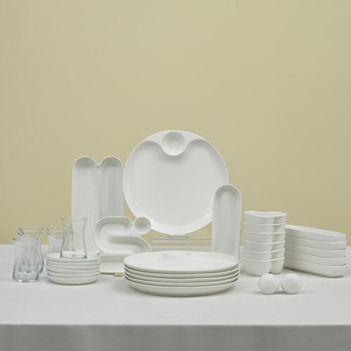 Stream Bone Salsa 34 Parça 6 Kişilik Kahvaltı Takımı