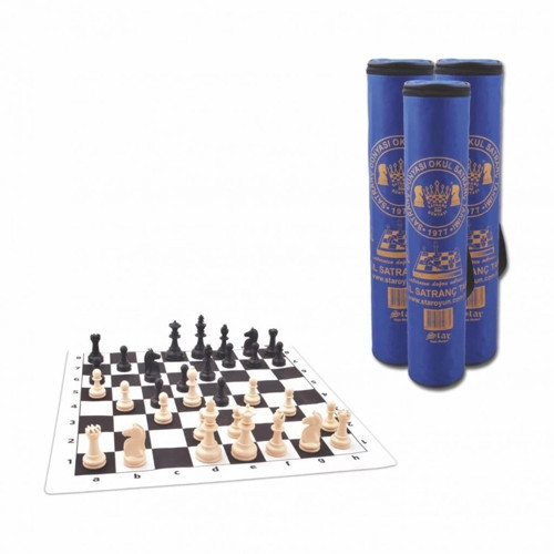 BFS Nessiworld 1050651 Okul Satranç Takımı-Bez Çantalı ,Starokey