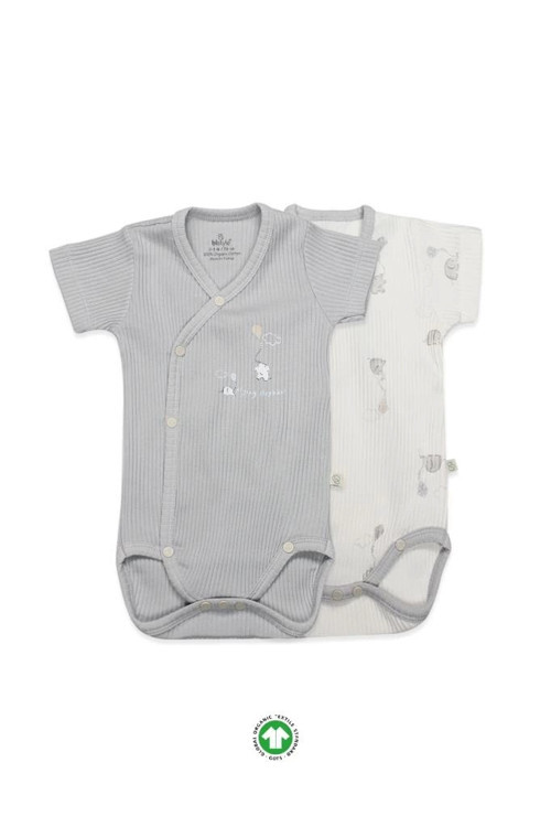 BFS Bistyle Flying Elephant 2'li Yarım Kol Badi 17117 Ekru Gri