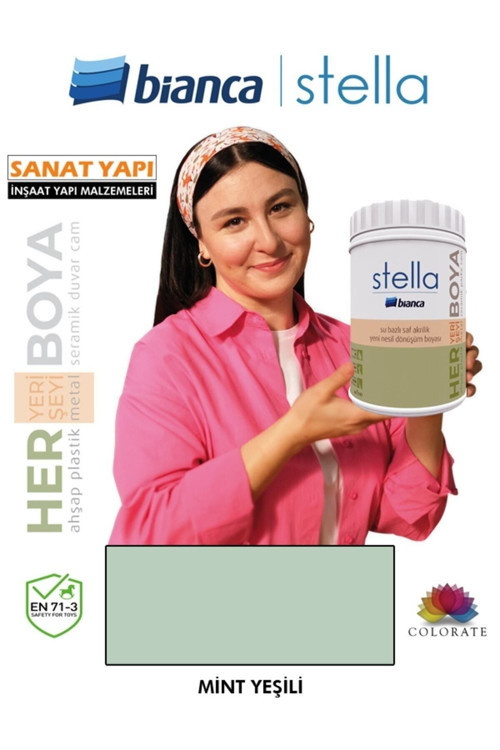 Stella Su Bazlı Akrilik Boya Mint Yeşili