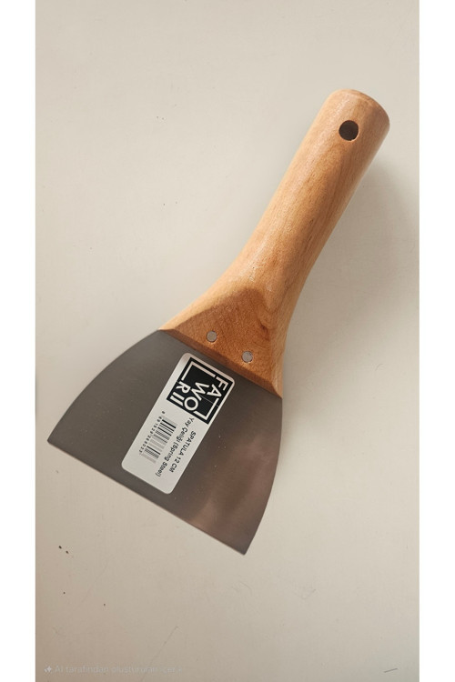 Ahşap Saplı Spatula 12 Cm (Yay Çeliği)