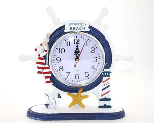 Ahşap Marin Dümenli Saat Model 3