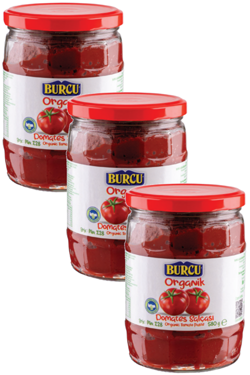Organik Domates Salçası 600 gr (Cam Kavanoz) x 3 Adet