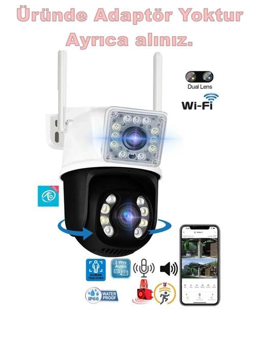 Pro 3012 Wi-Fi PTZ İki Kameralı 360? İç ve Dış Mekan Akıllı Kamera 3MP - 5MP IP66 (1 Hareketli