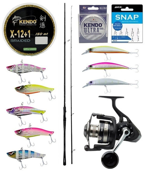 Pro Spin Seti Kendo K10 Long casting 2.70cm 90XH 15-60gr Olta Kamışı&Savage Gear SGS8 4000 FD 8+1BB Olta Mak