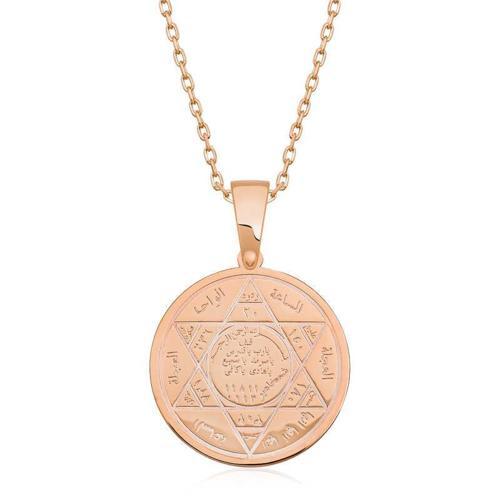 ​925 Ayar Gümüş Süleyman Mührü Gümüş Kolye