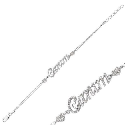 925 Ayar Gümüş Canım Yazılı Bileklik