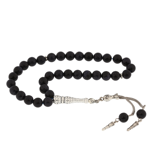 Doğaltaş Metal Püsküllü Lacivert Yıldız Taşı Tesbih