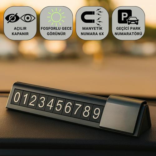 Premıum Gece Görüşlü Gizlenebilir Araç Park Telefon Numaratörü Geçici Park Numaratör Plakalık
