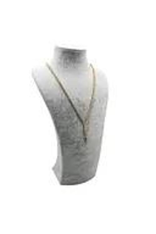 Süet Kumaş Elisia Manken Gri Renk 32/15 Cm Kolye Gerdanlık Takı Sergileme Mankeni