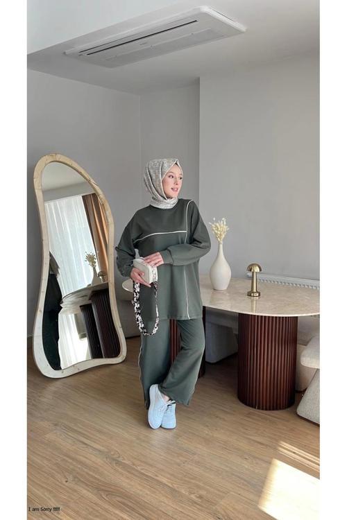 OLİVİA KADIN MEVSİMLİK PENYE ALT ÜST SPOR VE RAHAT TESETTÜR İKİLİ TAKIM