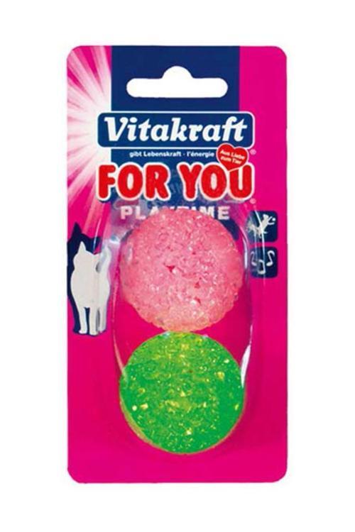 Sert Plastik Zilli Kedi Oyuncağı 2'li Paket