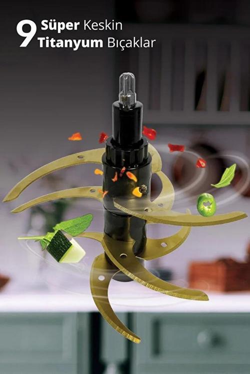 KC-8250 Gıda Öğütücü Doğrayıcı | 800W Güçlü Motor&3L Cam Kase &9 Titanyum Bıçaklı & Dokunmatik Ekran