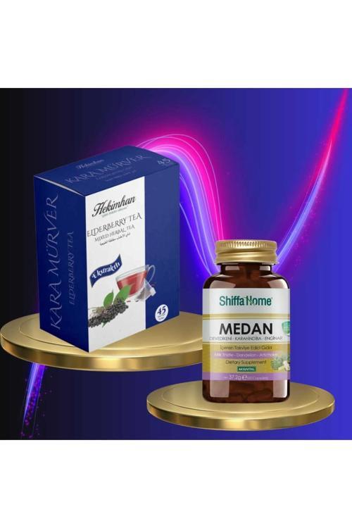 Kara Mürver Çayı 40'lı + MEDAN Devedikeni Karahindiba Enginar 60 Kapsül