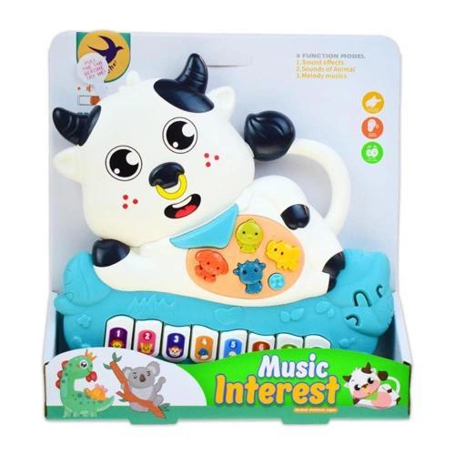 Pilli Müzikli İnek Minik Piyano 855-193D