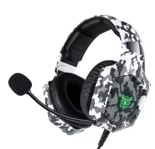 Beyaz K8 Gamıng Kamuflaj Kulaklık