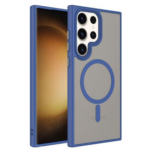 Galaxy S23 Ultra Kılıf Mat Arka Yüzey Wireless Şarj Özellikli Zore Flet M-safe Kapak