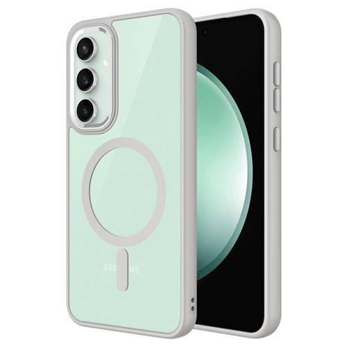 Galaxy S23 FE Kılıf Wireless Şarj Özellikli Zore Krom M-safe Silikon Kapak