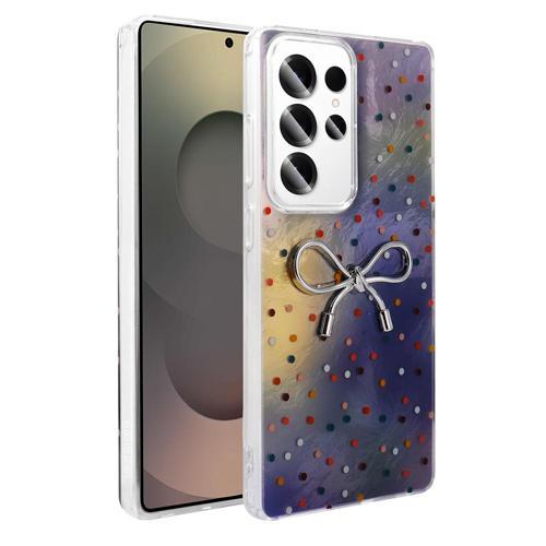 Galaxy S23 Ultra Kılıf Kamera Korumalı Figürlü Zore Ponti Silikon Kapak