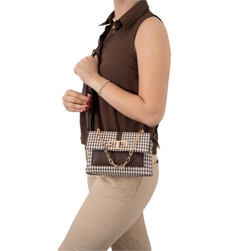 Kadın Çapraz Çanta 1148-47683 SILVER POLO ÇAPRAZ BAYAN ÇANTASI M191 KAHVE SARI-MAT KAH