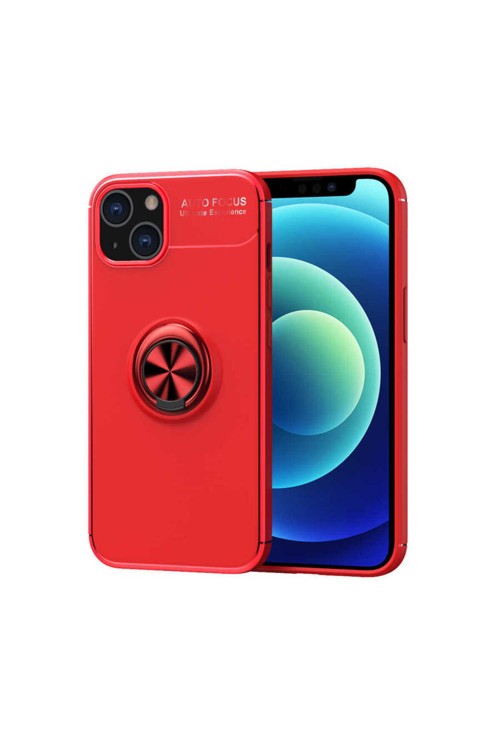 Apple İphone 14 Kılıf Ravel Yüzüklü Silikon Kapak