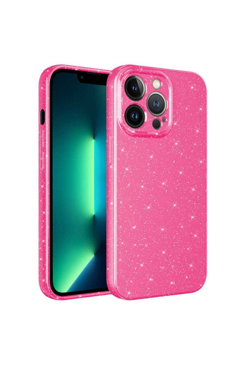Apple İphone 13 Pro Max Kılıf Kamera Korumalı Simli Zr-Koton