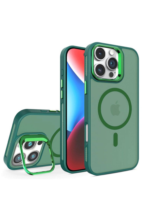 Apple İphone 16 Pro Max Kılıf Kamera Standlı Kapak Jko-Fletlens
