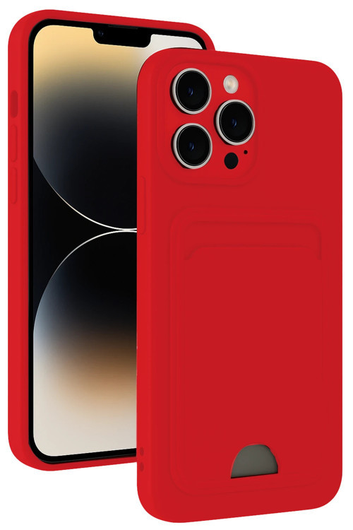 Apple İphone 13 Pro Max Kılıf Kartlıklı Soft Silikon Azn-Kelvin