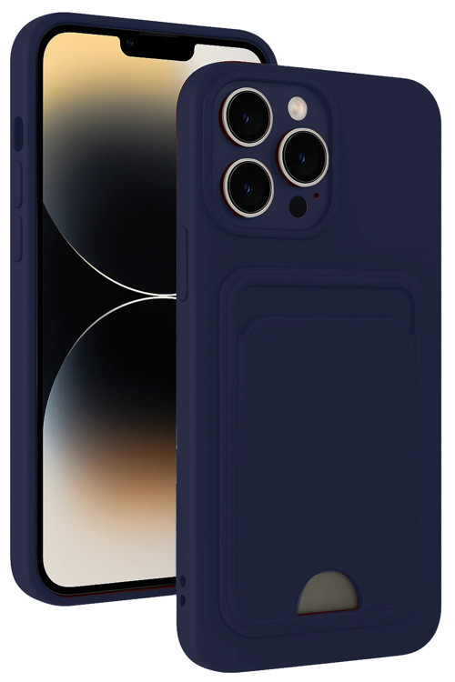 Apple İphone 13 Pro Max Kılıf Kartlıklı Soft Silikon Azn-Kelvin