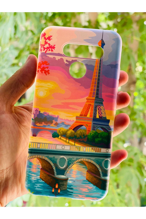 Lg Q60 Kılıf Paris Eyfel Desenli Baskılı Silikon