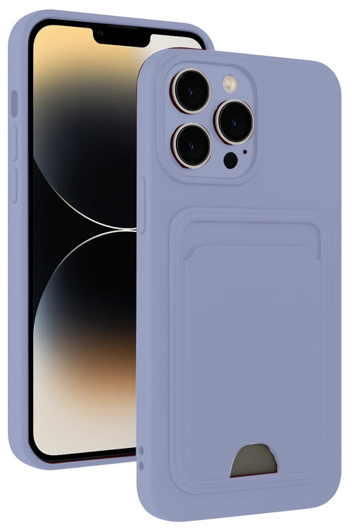 Apple İphone 13 Pro Max Kılıf Kartlıklı Soft Silikon Azn-Kelvin