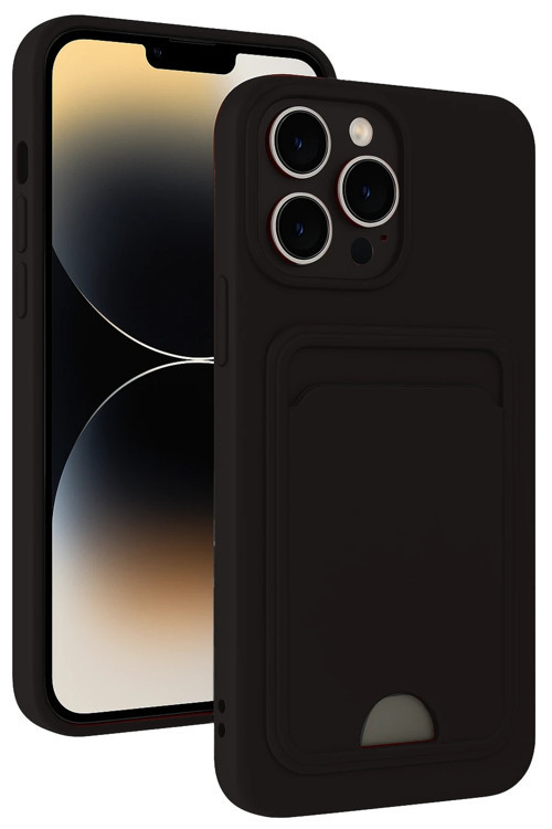 Apple İphone 13 Pro Max Kılıf Kartlıklı Soft Silikon Azn-Kelvin