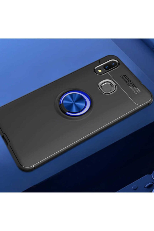 Samsung Galaxy A10S Kılıf Ravel Yüzüklü Standlı Silikon Kapak