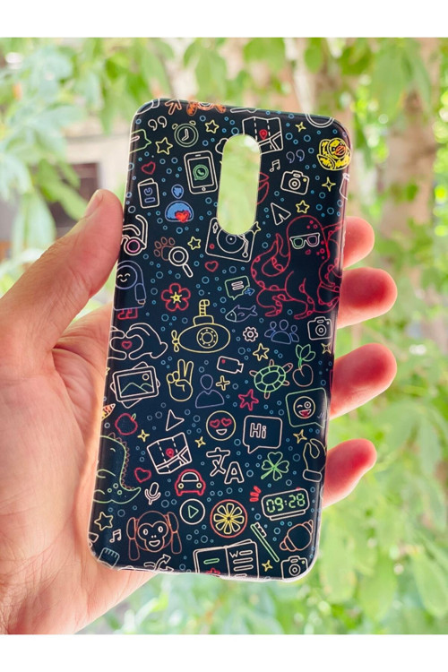 Lg Q7 Kılıf Çocuksu Desenli Baskılı Silikon