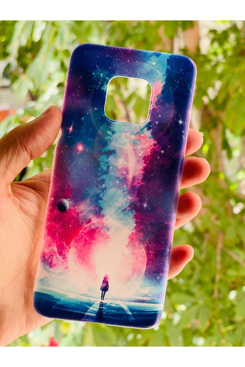 Mate 20 Pro Kılıf Galaksi Desenli Baskılı Silikon