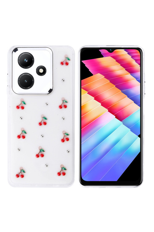 İnfinix Hot 30 Kılıf Simli Desenli Kapak Zr-Kutup