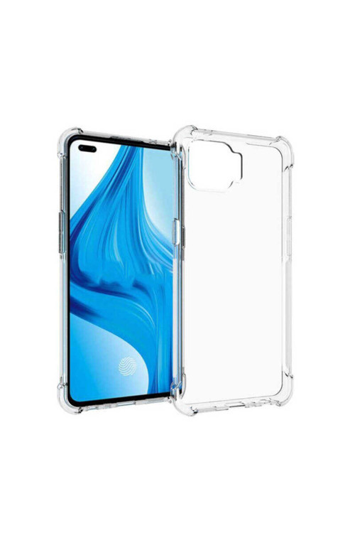 Oppo Reno 4 Lite Kılıf Nitro Anti Shock Darbe Emici Silikon Kapak + Ekran Koruyucu A++