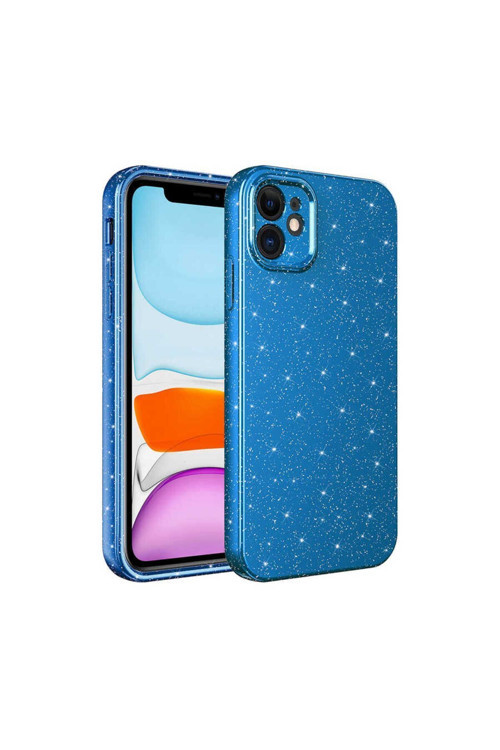 Apple İphone 11 Kılıf Kamera Korumalı Simli Zr-Koton