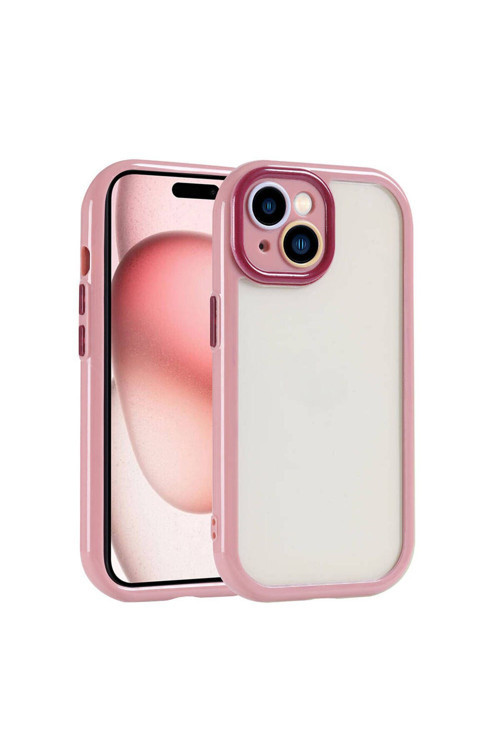 İphone 15 Kılıf Kamera Korumalı Renkli Kenar Ve Çerçeve Tasarımlı Zr-Vitamin