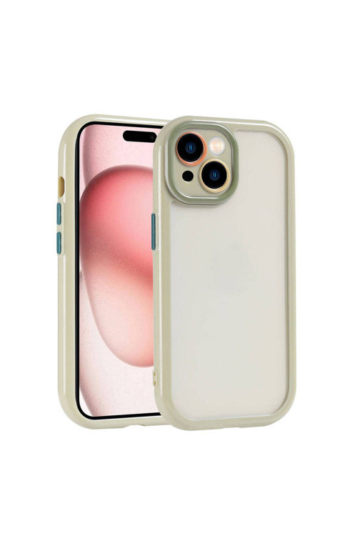 İphone 15 Kılıf Kamera Korumalı Renkli Kenar Ve Çerçeve Tasarımlı Zr-Vitamin