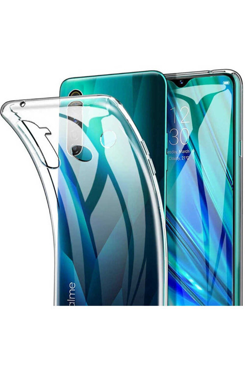 Oppo Realme 6İ Uyumlu Kılıf Şeffaf İnce Esnek Silikon Kılıf Süper