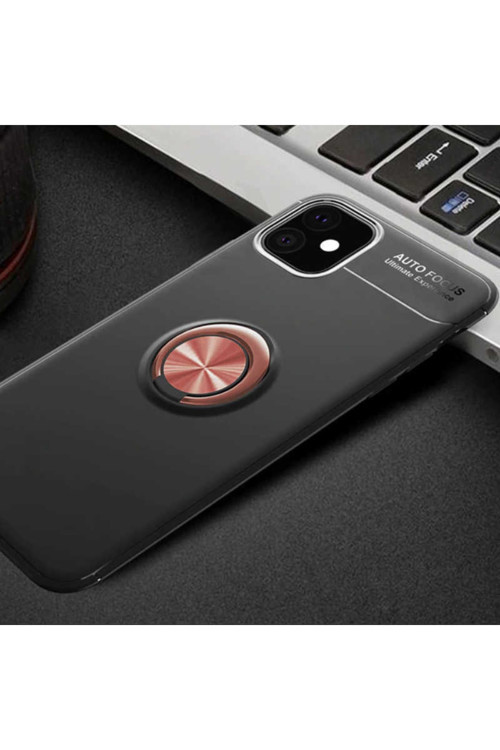Apple Iphone 11 Kılıf Ravel Yüzüklü Silikon Kapak