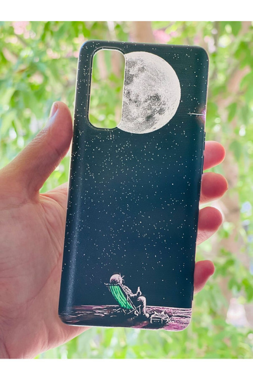 Oppo Reno 4 Pro Kılıf Pessimist Astronot Desenli Baskılı Silikon
