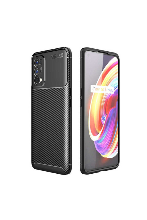 Oppo Realme 7 Pro Kılıf Karbon Görünümlü Silikon Zr-Negro