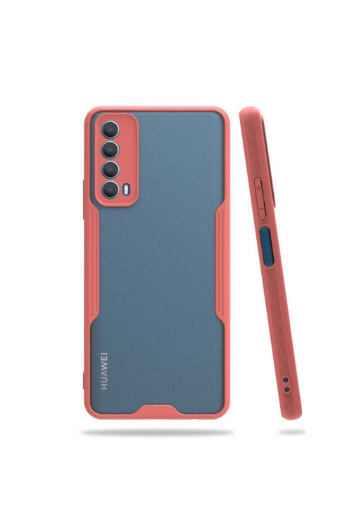 Huawei P Smart 2021 Kılıf Ultra Ince Buzlu -Zr-Parfe + Kablo Koruyucu + Ekran Koruyucu